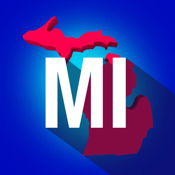 Michigan Mi litery skrótu — Zdjęcie stockowe