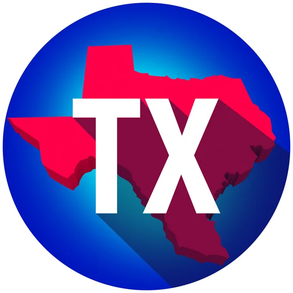 Texas TX Abreviatura de Cartas — Foto de Stock