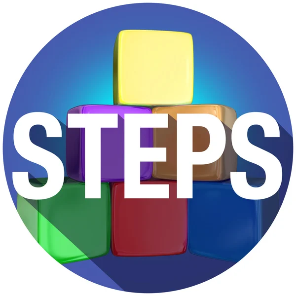 Steps Blocks Cubes — Stock Photo, Image