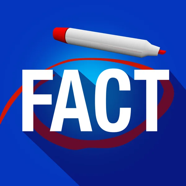 Fact Word Long Shadow — Stock Photo, Image