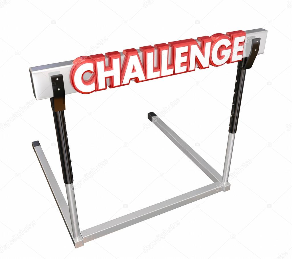 Challenge Hurdle 3d Word — Stock Photo © iqoncept #93877856