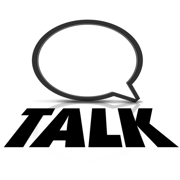 Talk Word 3d Speech Bubble — Stock Photo, Image