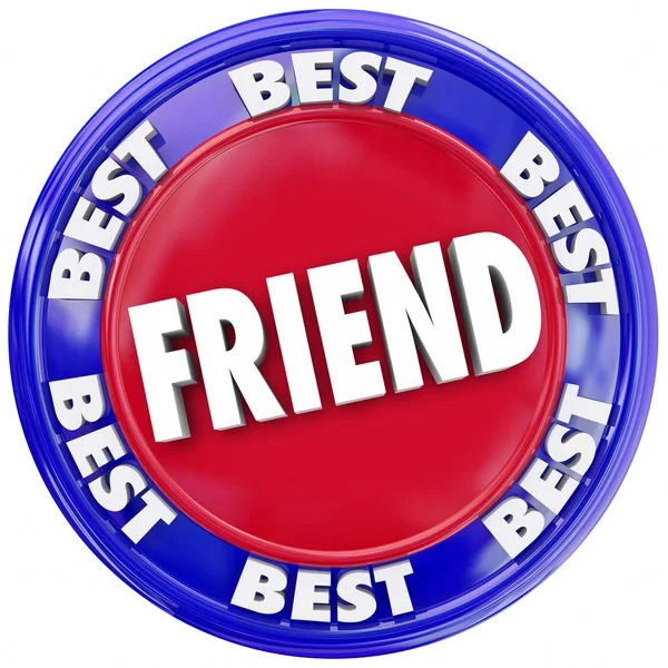 Friend Word Friendship Seal Button — Stock Photo, Image