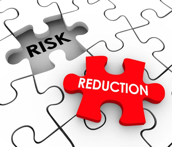 Risk Reduction Puzzle Pieces — Stockfoto