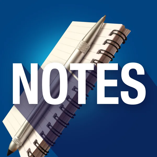 Notes Notepad Word — 图库照片