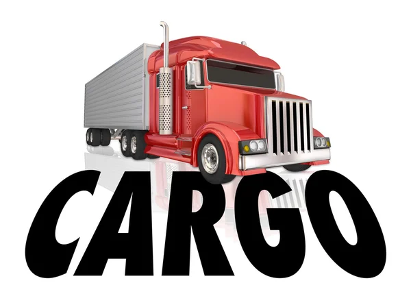 Cargo Truck Trailer Hauling — Zdjęcie stockowe