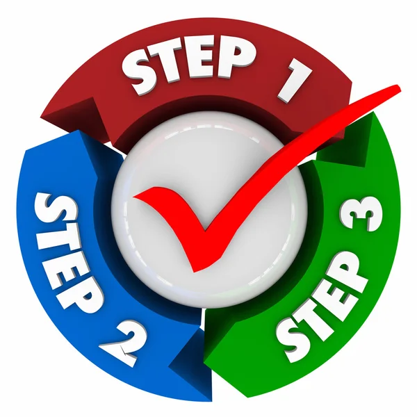 Three Steps Process — Stock fotografie
