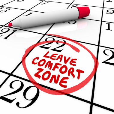Leave Comfort Zone Circled clipart