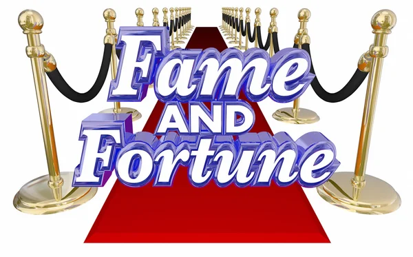 Fame and Fine 3D Words — стоковое фото