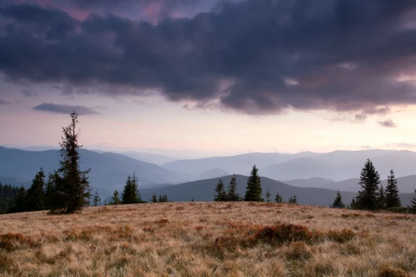 Panoramic view on Carpathian mountains — Stock Photo, Image