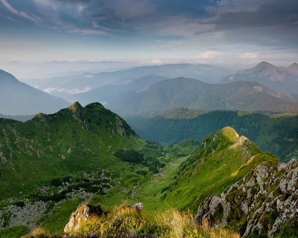 Steep canyon in Carpathian mountains — Stock Photo, Image