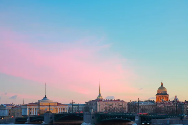 St. Petersburg, soumrak panoráma — Stock fotografie