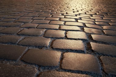 Eski kaldırım yakın çekim