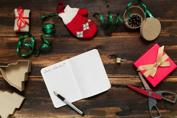 Christmas letter writing — Stock Photo, Image