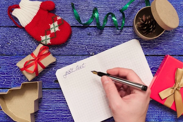 Christmas letter writing — Stock Photo, Image