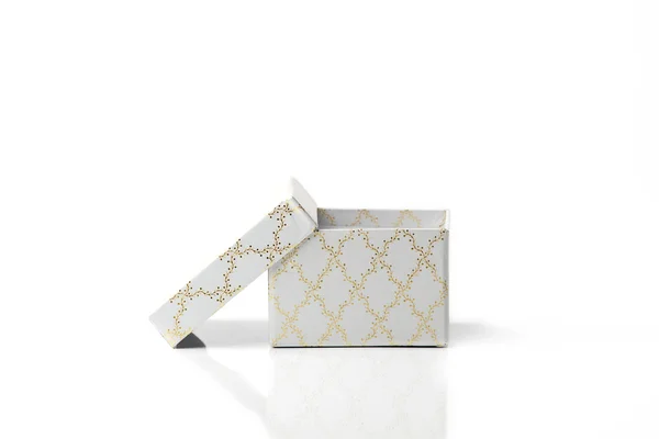 Caja de cartón blanco — Foto de Stock