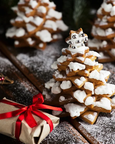 Gingerbread Noel ağaçları - Stok İmaj
