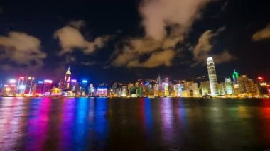 Hong Kong Haritayı ışıklar Senfoni