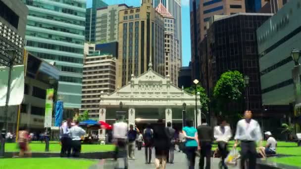 Business day in centre of Singapore — Stock Video