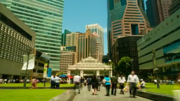 Geschäftstag im Zentrum von Singapor — Stockvideo