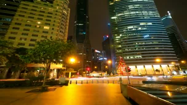 Singapore city at night — Stock Video