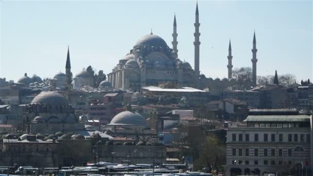 Straat verkeer in Istanbul stad — Stockvideo