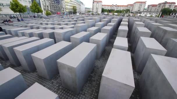 Monumento al Holocausto en Berlín — Vídeo de stock