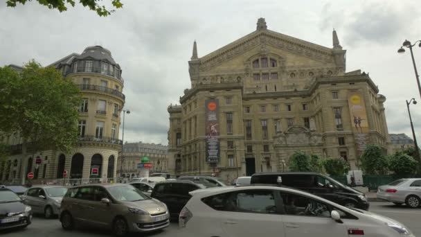Straatbeeld in Parijs, Frankrijk, 4k, Uhd — Stockvideo