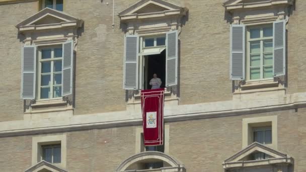Angelus του Πάπα Francis, Βάτικαν, Ρώμη, Ιταλία — Αρχείο Βίντεο