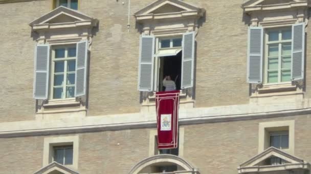 Angelus του Πάπα Francis, Βάτικαν, Ρώμη, Ιταλία — Αρχείο Βίντεο