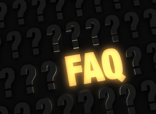 Brightly Glowing FAQ — Stock Photo, Image