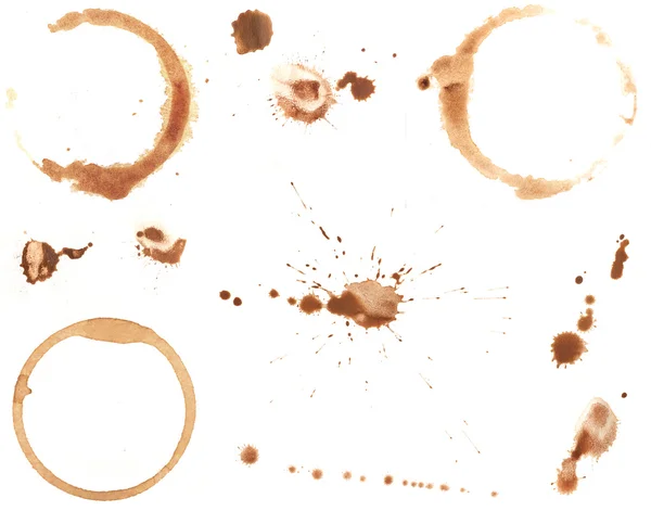 Coffee Rings and Splatters — Stock Photo, Image