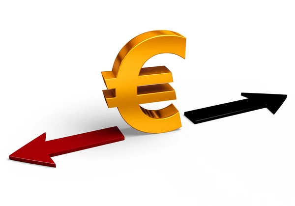 Em que direcção irá o euro ? — Fotografia de Stock