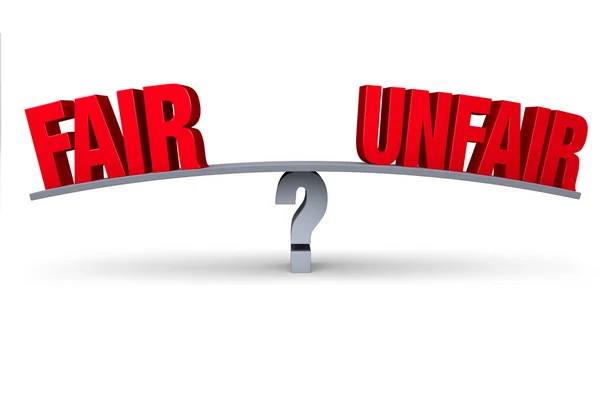 Fair oder unfair? — Stockfoto