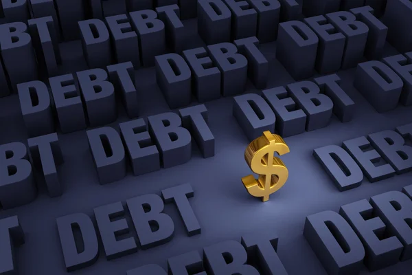 Surrounded By Rising Debt — Stock Photo, Image