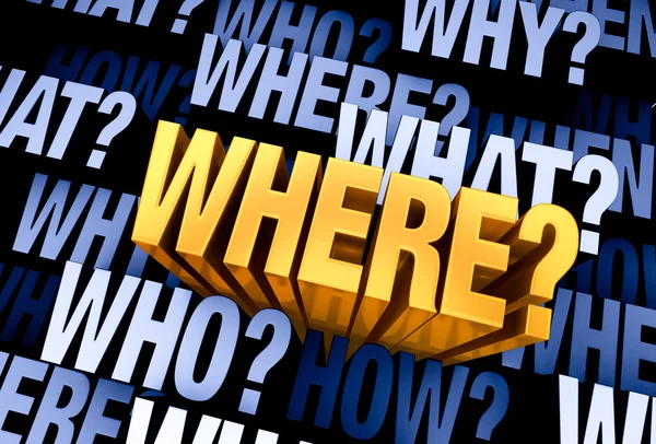 The Important Question Is 'Where?' — Stockfoto