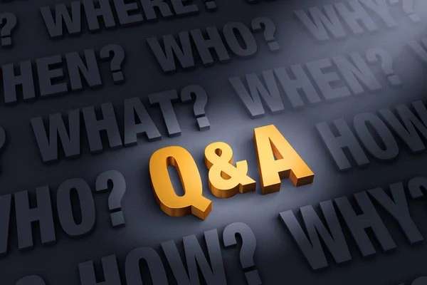 Q And A frågor — Stockfoto