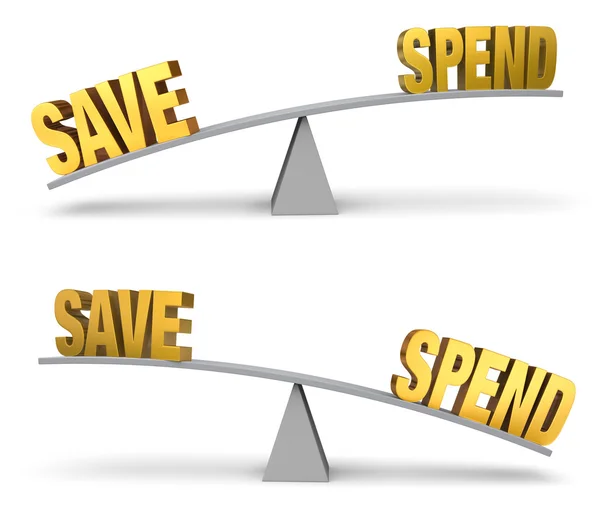 Weighing Whether To Save Or Spend — Stock Photo, Image