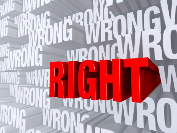 What's Right Wins Out — Stock Photo, Image