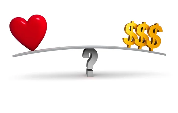 Follow Your Heart Or Your Wallet? — Stock Photo, Image