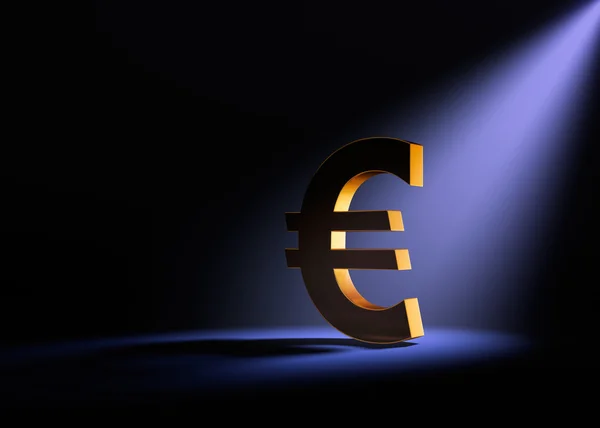 Euro arrojado em destaque — Fotografia de Stock