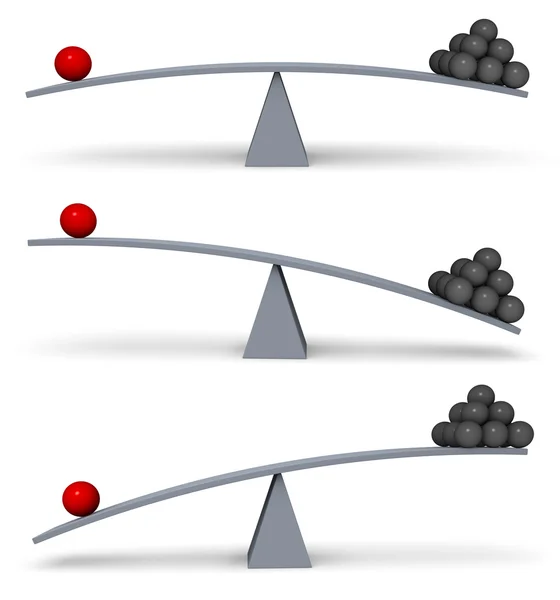 Weighing One Against Many Set — Stock Photo, Image