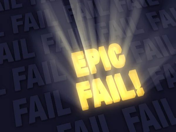 Grande tempo epico fallimento ! — Foto Stock