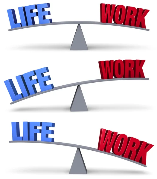 Weighing Life Work Balance — Stock Photo, Image