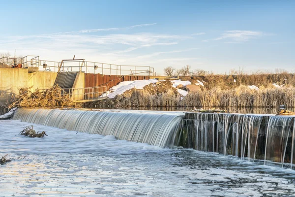 Diga di deviazione del fiume in Colorado — Foto Stock