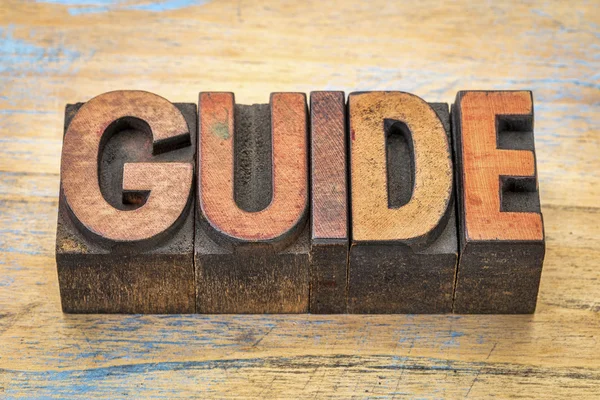 Guide word in wood type — Stock Photo, Image