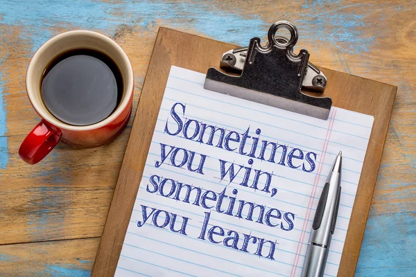 Sometimes you win or learn — Stock Photo, Image