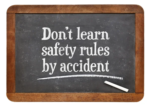 Do not learn safety rules by accident — Stock Photo, Image