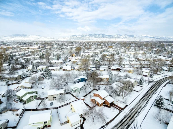 Fort Collins vintern stadsbild — Stockfoto