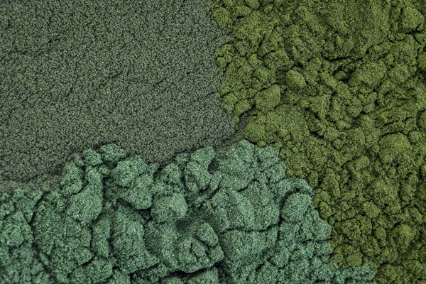 Chlorella, spirulina a modro zelené — Stock fotografie